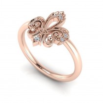 Fleur De Li Diamond Ring